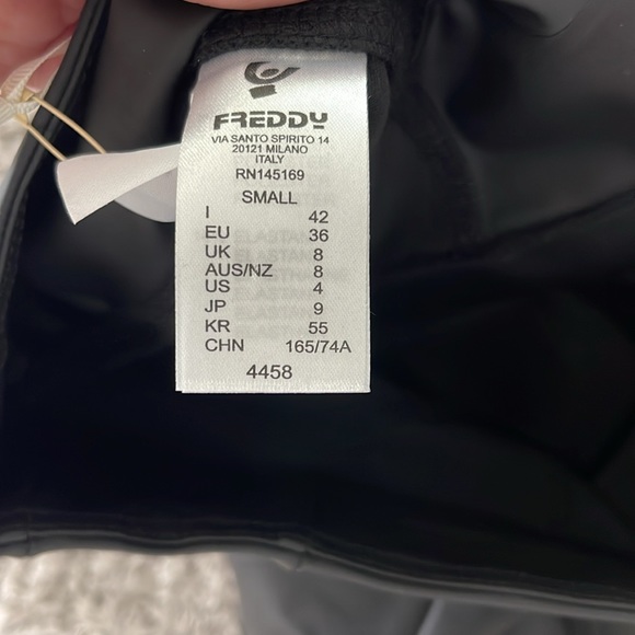 Freddy wr.up s/4 small black faux leather high waisted new nwt full length - Picture 10 of 11